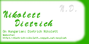 nikolett dietrich business card